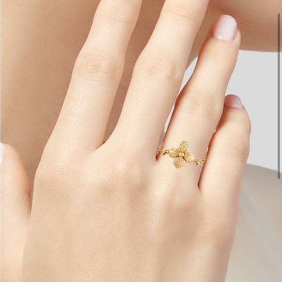 Louis Vuitton 2020 Blooming Strass Gold Plated Ring Size 7 - Picture 3 of 8